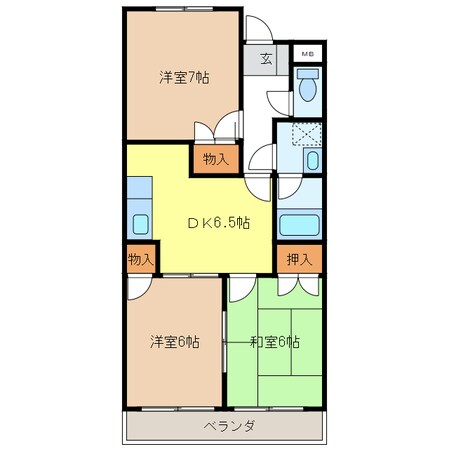 コーポＭ＆Ｉの物件間取画像